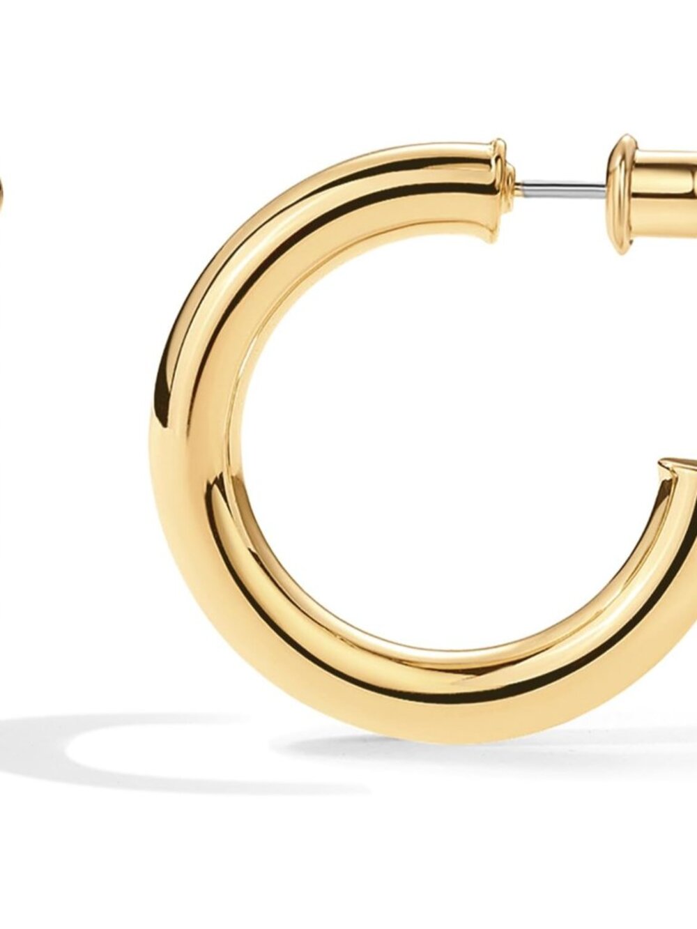 Chunky Gold Hoop Earrings for Women, Lightweight 14K Gold Plated | Gold Hoops, G